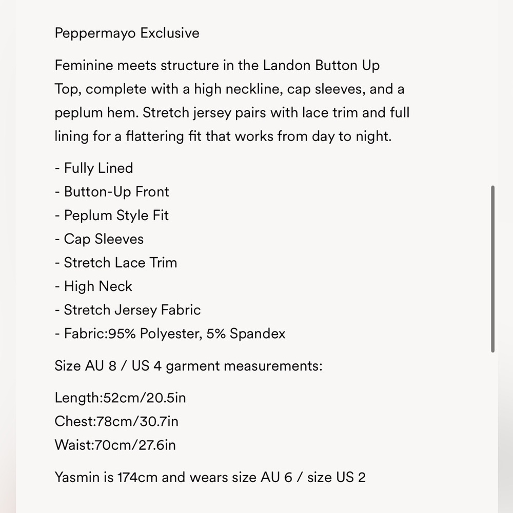 Peppermayo Black Button-Down Top NWT - image 7